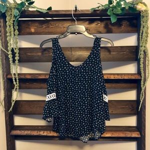 Cold Shoulder Boho Bell Sleeve Blouse